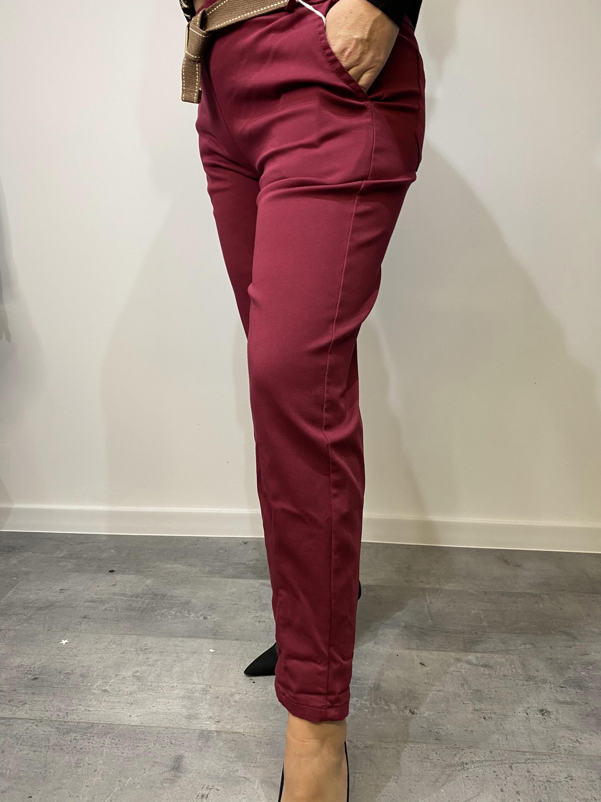 Spodnie bordowe - obrazek 5