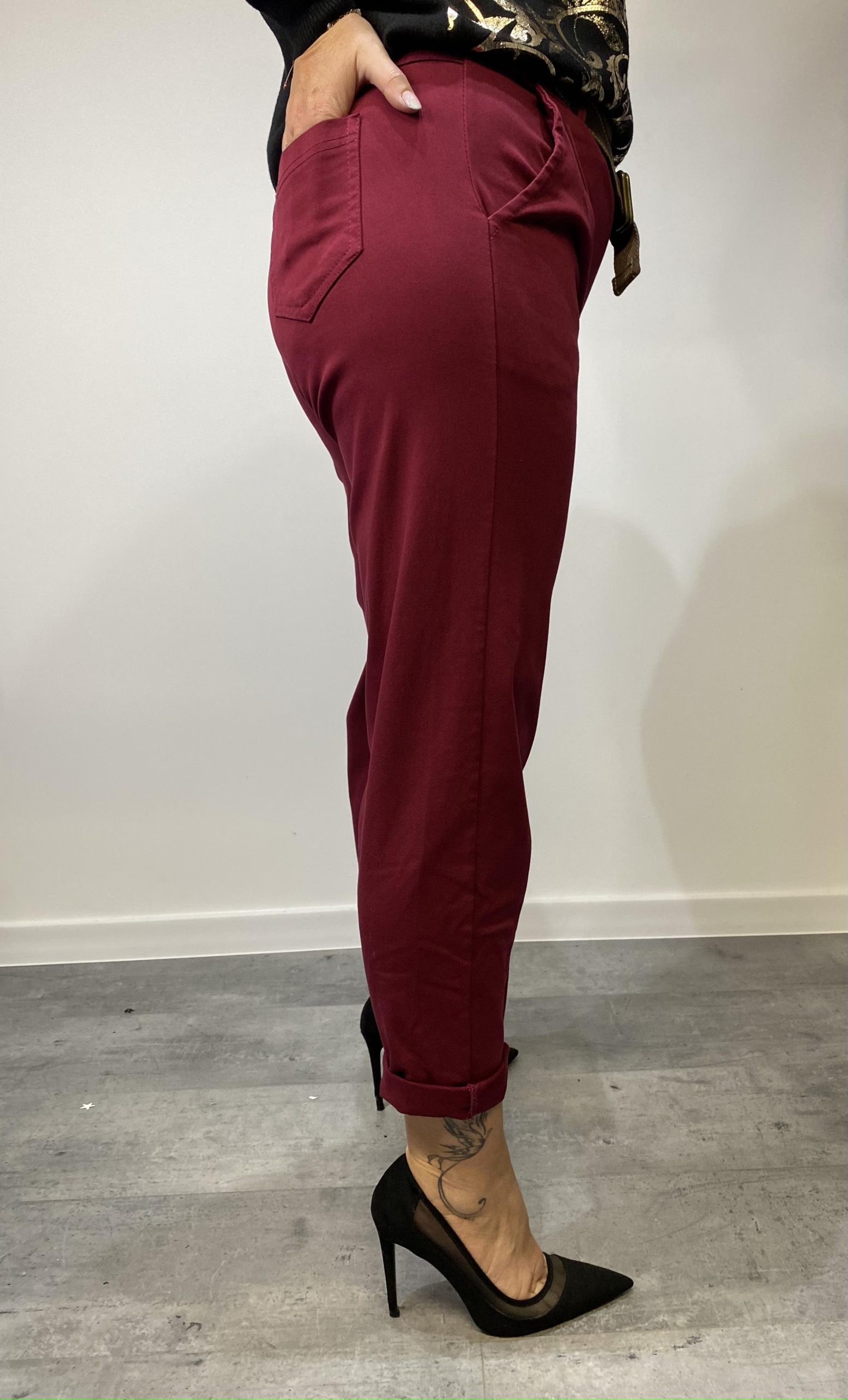 Spodnie bordowe - obrazek 7