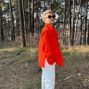 Marynarka pomarańczowa oversize