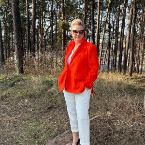 Marynarka pomarańczowa oversize