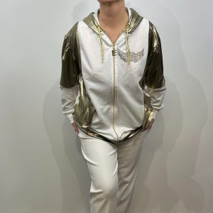 Bluza złota z kapturem